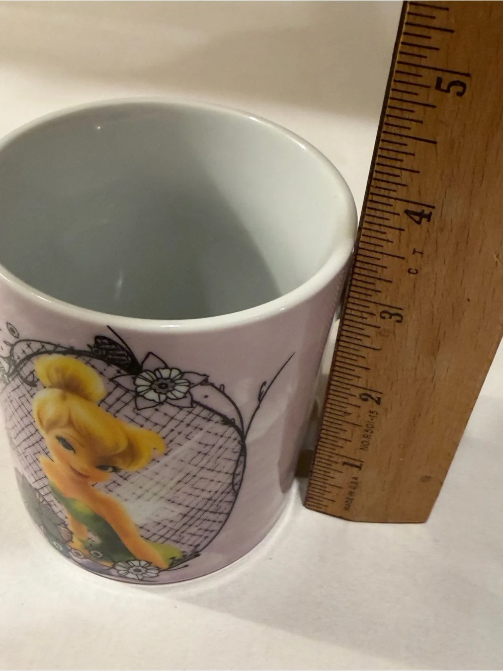 DISNEY Fairies Tinkerbell Tink 8oz Lavender Mug/Coffee /Tea Cup Fairy Collection